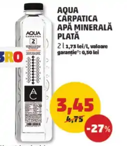 Penny Aqua carpatica apă minerală plată Ofertă