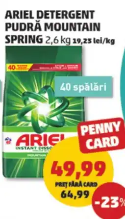 Penny Ariel detergent pudră mountain spring Ofertă