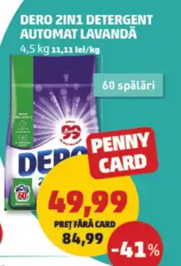 Penny Dero 2in1 detergent automat lavandă Ofertă