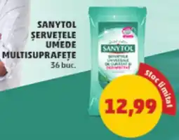 Penny Sanytol servetele umede multisuprafețe Ofertă