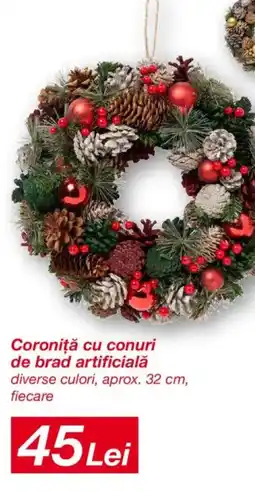 Kik Coroniță cu conuri de brad artificială Ofertă