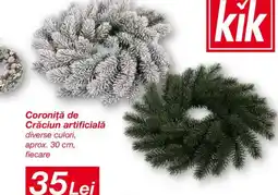 Kik Coroniță de Crăciun artificială Ofertă