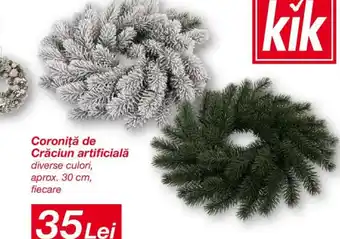 Kik Coroniță de Crăciun artificială Ofertă