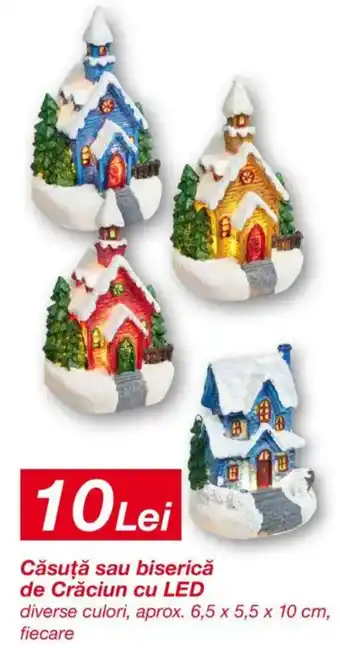 Kik Căsuță sau biserică de Crăciun cu LED Ofertă