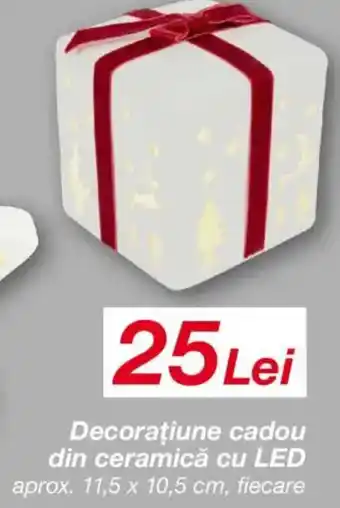 Kik Decorațiune cadou din ceramică cu LED Ofertă