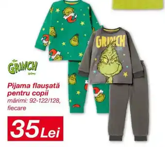 Kik Pijama flauşată pentru copii Ofertă
