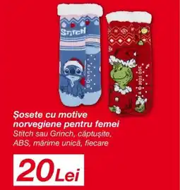 Kik Şosete cu motive norvegiene pentru femei Ofertă