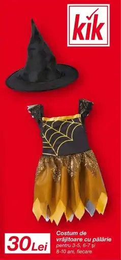 Kik Costum de vrăjitoare cu pălărie Ofertă