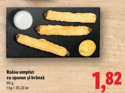 Lidl Rulou umplut cu spanac şi brânză Ofertă