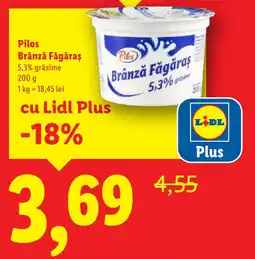 Lidl Pilos Brânză Făgăraş Ofertă