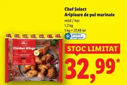 Lidl Chef Select Aripioare de pui marinate Ofertă