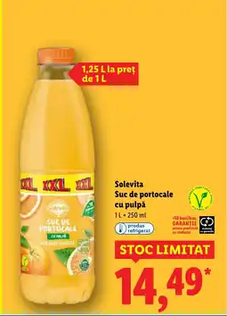 Lidl Solevita Suc de portocale cu pulpǎ Ofertă