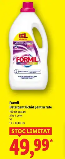 Lidl Formil Detergent lichid pentru rufe Ofertă