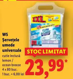 Lidl W5 Şerveţele umede universale Ofertă