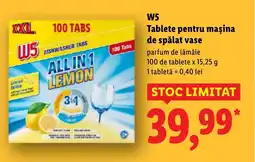 Lidl W5 Tablete pentru mașina de spălat vase Ofertă