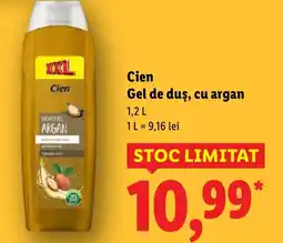 Lidl Cien Gel de duş, cu argan Ofertă