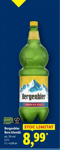 Lidl Bergenbier Bere blondă Ofertă