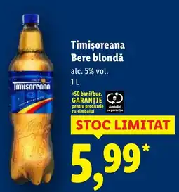 Lidl Timişoreana Bere blondă Ofertă