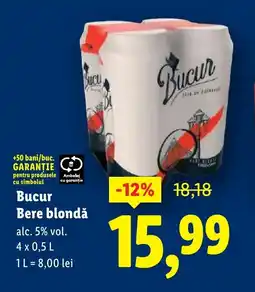 Lidl Bucur Bere blondă Ofertă