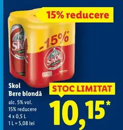 Lidl Skol Bere blondă Ofertă
