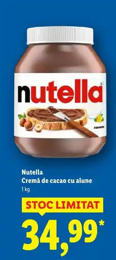 Lidl Nutella Cremă de cacao cu alune Ofertă