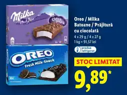 Lidl Oreo/Milka Batoane/Prăjitură cu ciocolată Ofertă