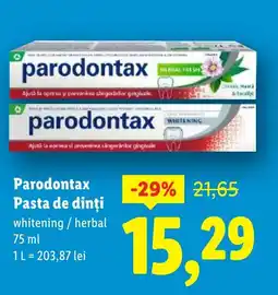 Lidl Parodontax Pasta de dinți Ofertă