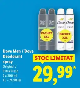 Lidl Dove Men/Dove Deodorant spray Ofertă