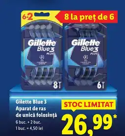 Lidl Gilette Blue 3 Aparat de ras de unică folosință Ofertă