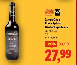 Lidl James Cook Black Spiced Băutură spirtoasă Ofertă