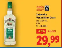 Lidl Żubrówka Vodca Bison Grass Ofertă