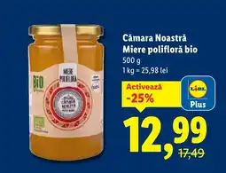 Lidl Cămara Noastră Miere poliflorǎ bio Ofertă