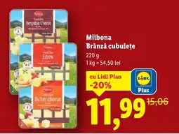 Lidl Milbona Brânză cubuleţe Ofertă