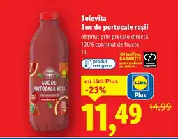 Lidl Solevita Suc de portocale roşii Ofertă