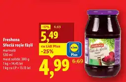 Lidl Freshona Sfeclă roşie fâșii Ofertă