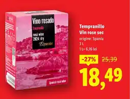 Lidl Tempranillo Vin rose sec Ofertă