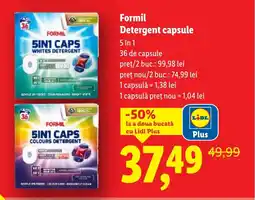 Lidl Formil Detergent capsule Ofertă