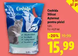 Lidl Coshida Silicat Aşternut pentru pisici Ofertă