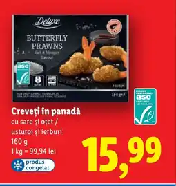 Lidl Deluxe Creveţi în panadă Ofertă