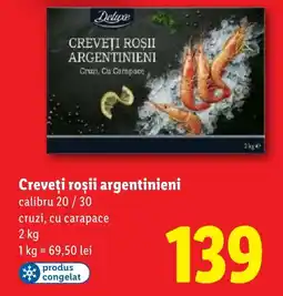 Lidl Deluxe Creveţi roşii argentinieni Ofertă