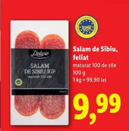 Lidl Deluxe Salam de Sibiu, feliat Ofertă