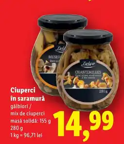 Lidl Deluxe Ciuperci în saramură Ofertă
