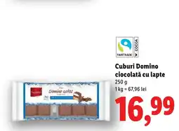 Lidl Favorina Cuburi Domino ciocolată cu lapte Ofertă