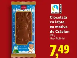 Lidl Favorina Ciocolată cu lapte, cu motive de Crăciun Ofertă