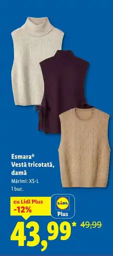 Lidl EsmaraⓇ Vestǎ tricotată, damă Ofertă