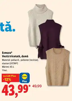 Lidl EsmaraⓇ Vestǎ tricotată, damă Ofertă