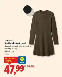 Lidl EsmaraⓇ Rochie tricotată, damă Ofertă