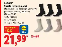 Lidl EsmaraⓇ Şosete termice, damă Ofertă