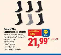 Lidl Esmara® Men Șosete termice, bărbați Ofertă