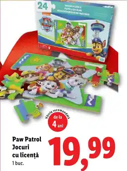 Lidl Paw Patrol Jocuri cu licenţă Ofertă